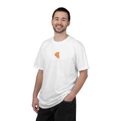 Pizza Slice Tee — Minimalist Tiny Pizza Graphic T-Shirt