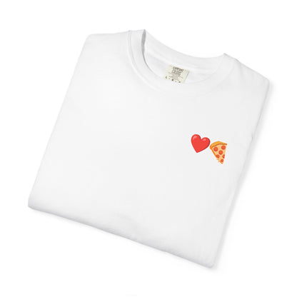 Pizza Heart T-Shirt — Minimal Chest Patch Graphic Tee