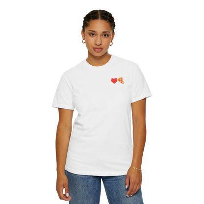 Pizza Heart T-Shirt — Minimal Chest Patch Graphic Tee