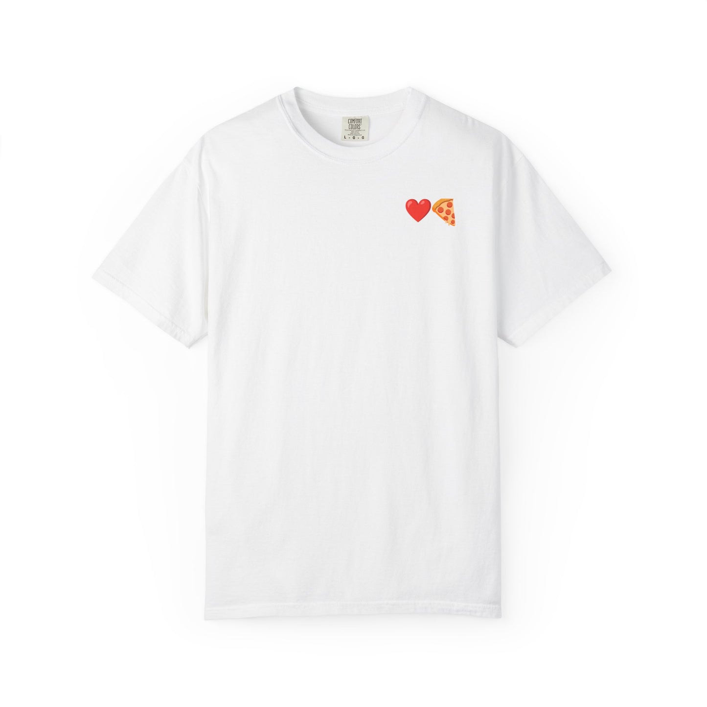 Pizza Heart T-Shirt — Minimal Chest Patch Graphic Tee
