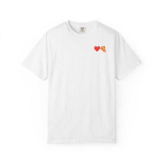 Pizza Heart T-Shirt — Minimal Chest Patch Graphic Tee
